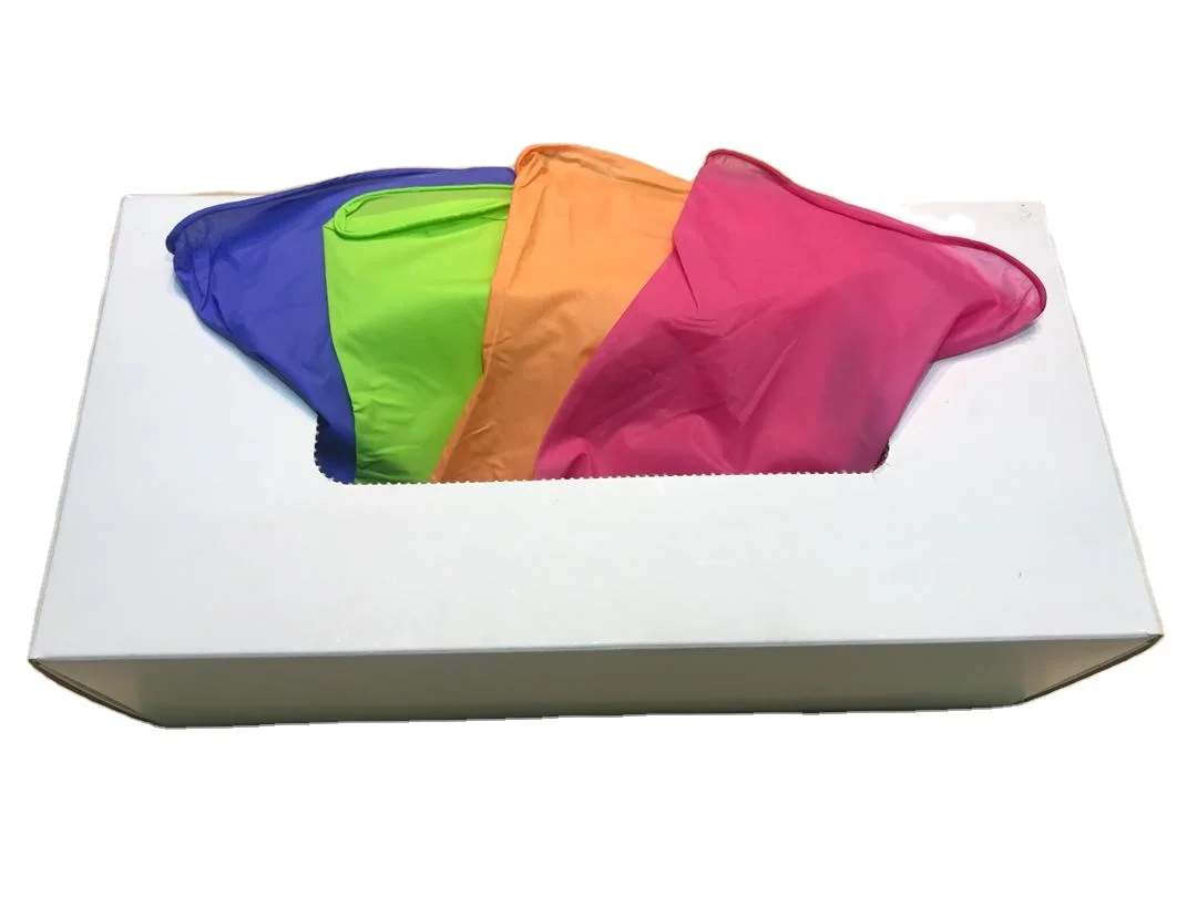 OEM Nitrile Powder Free Glove 3.2g-3.5g 4 colours in a box