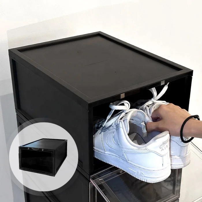 Plastic Magnetic Sneaker Container Case Stackable