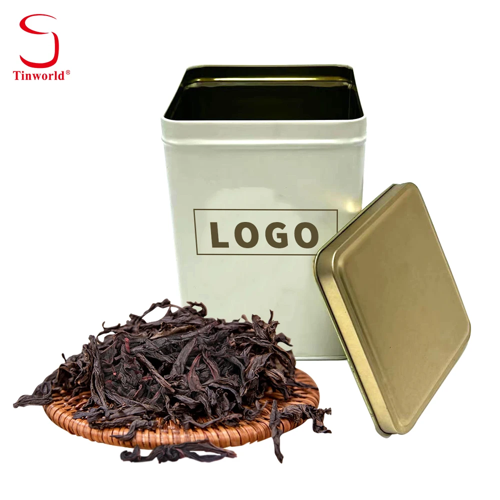 Factory Custom Tinplate Packaging Square Sample Storage Container Metal Can Twg Tea Tin Box For Tea