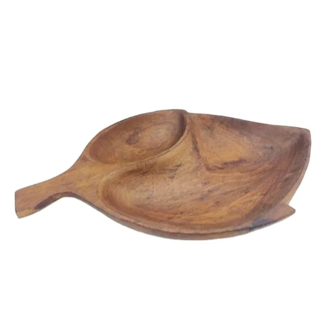 Premium & High Quality of Thailand Solid Wood Serving round Tray Kitchenware Cookware accessories