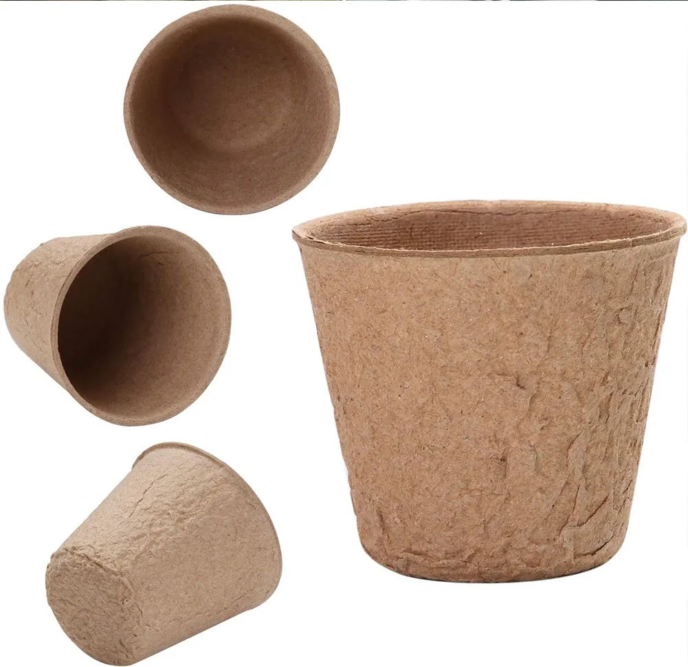 biodegradable Seedling Starter paper pulp flower pots paper cup peat pots for Vegetable & Flower