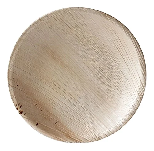 Набор посуды из бамбука, одноразовая посуда с рисунком пальмового листа, для ресторана, вечеринки, свадьбы