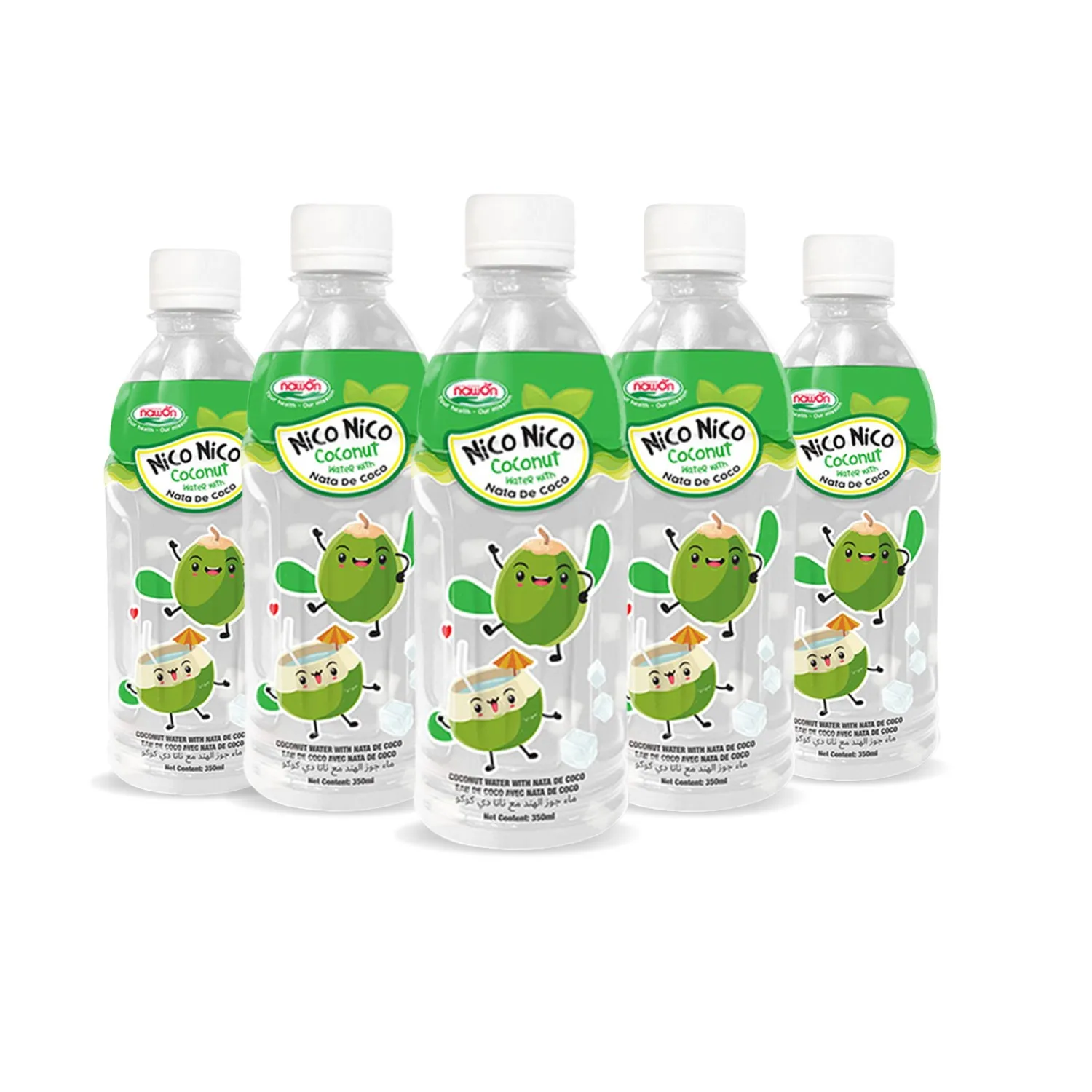 Розничная продажа идеально подходит для напитков из сока Nata De Coco свежей кокосовой воды 350 мл бесплатная бутылка образец частная торговая марка оптовая цена