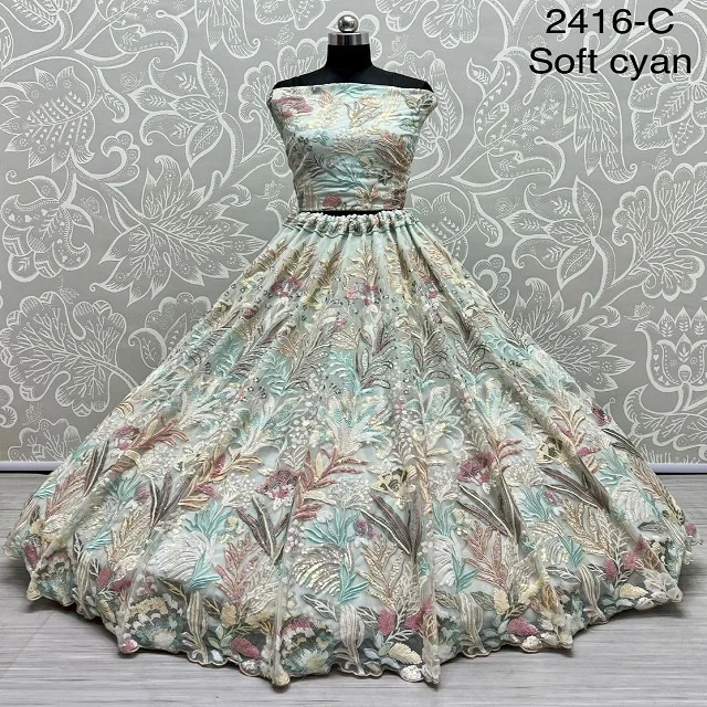 Лидер продаж Свадебная и праздничная одежда женская с вышивкой Lehenga Choli свадебная Lehanga для экспорта сари н Лехенга