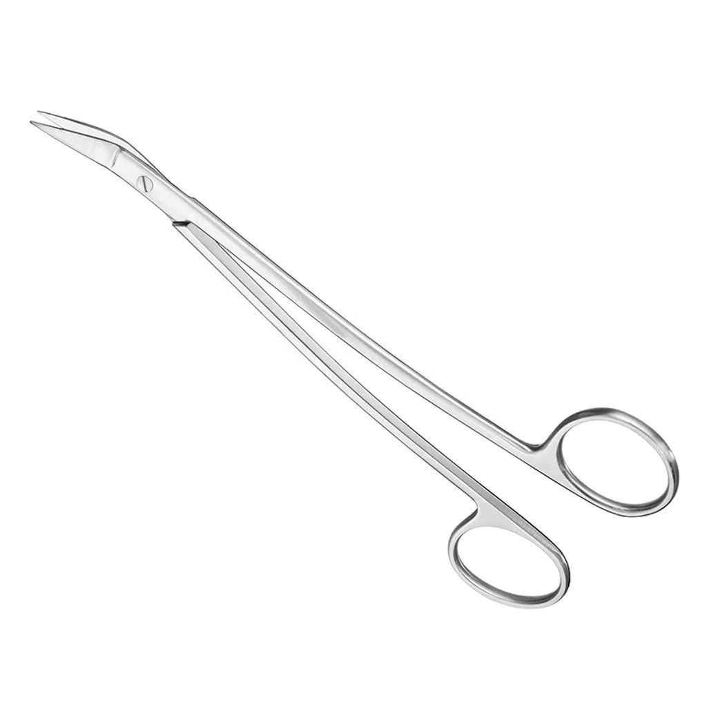 High Quality Dean Tonsil Scissor 17cm Stainless Steel Curved Surgical Scissors Serrated Blade Basis ENT Surgical Instruments