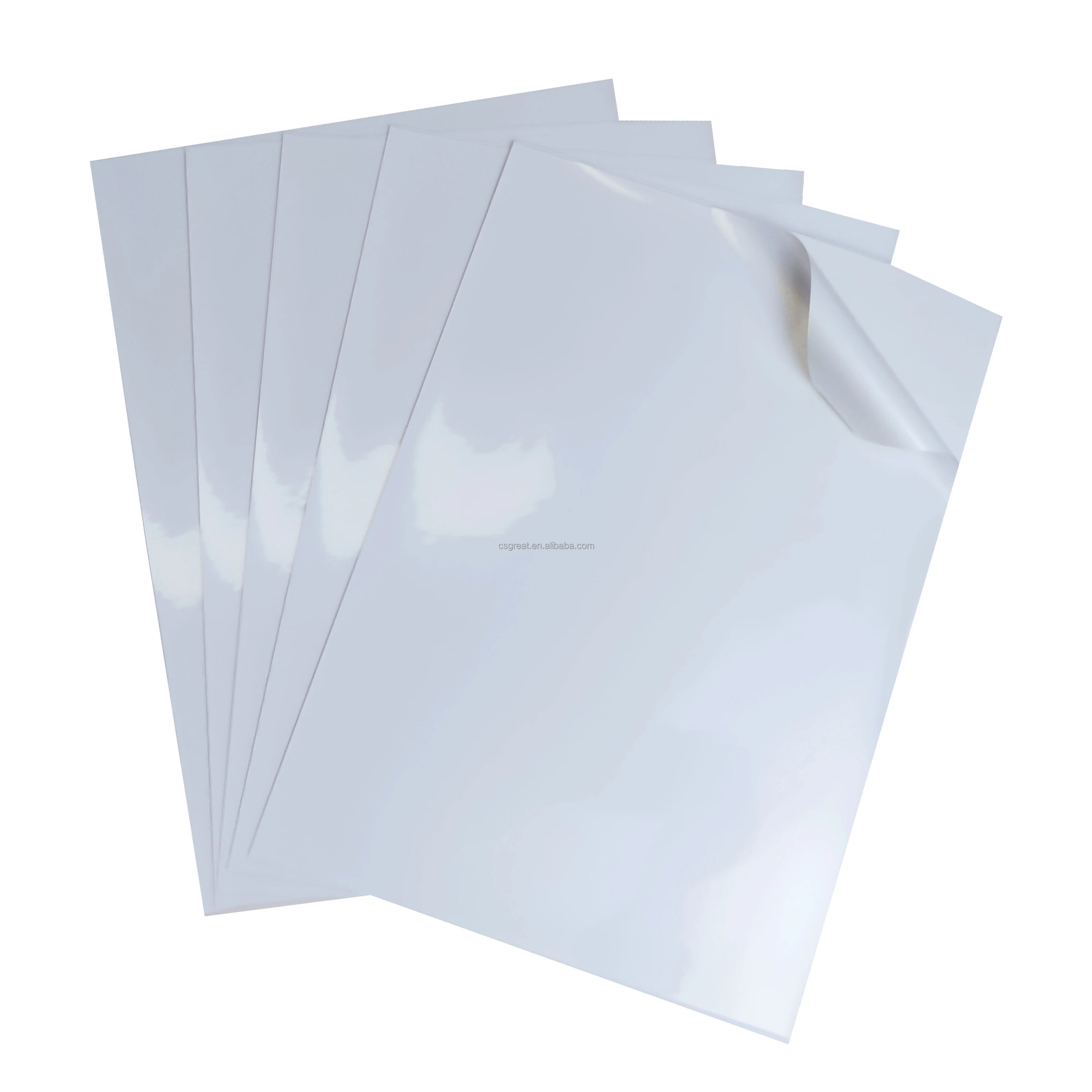 Professional A4 A3 High Glossy Finish Waterproof White Inkjet PP Vinyl Single Sided Printing Label Glossy White Sticker Paper