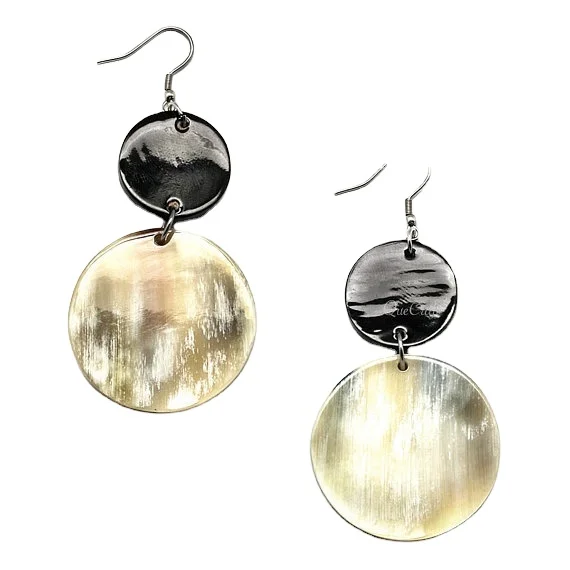 High-Quality Natural horn Earring for Woman earring Horn jewelry natural daily use Buffalo Eye wear customized size by gm impex