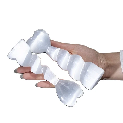 Selenite Gypsum Heart Tower for healing | Selenite Point Gypsum Tower FOR Wicca Decoration | Selenite Unicorn Horn Selenite