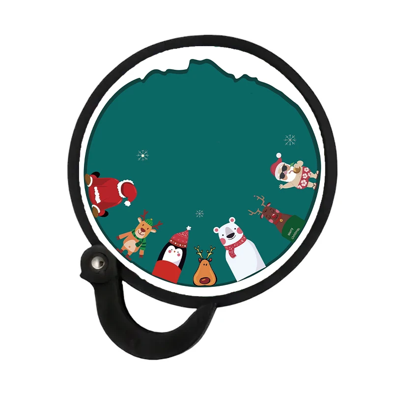 Top fashion plastic boomerang flying disc nylon foldable round fans with handle