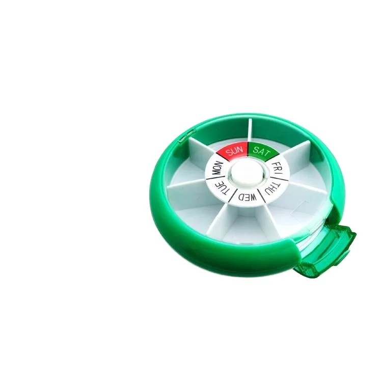 7 подогревающий портативный Круглый таблетки контейнер для таблеток дозатор