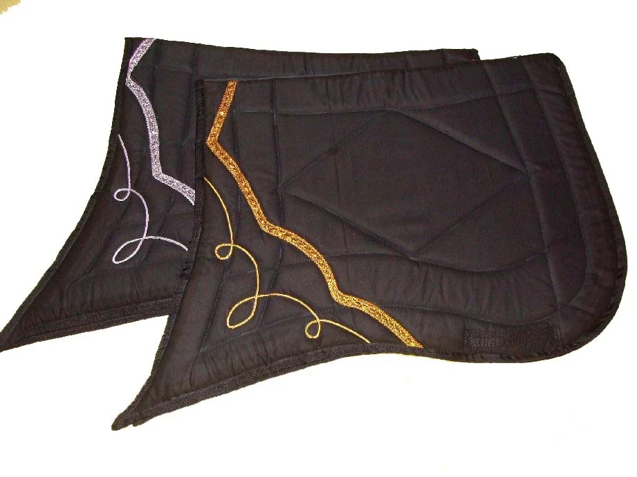 TOP TRENDING SPANISH HORSE SADDLE PAD WITH LACED and LEATHER DESIGN and FRINGES SPANISH HORSE SADDLE PADS CUSTOM SADDLE PADS