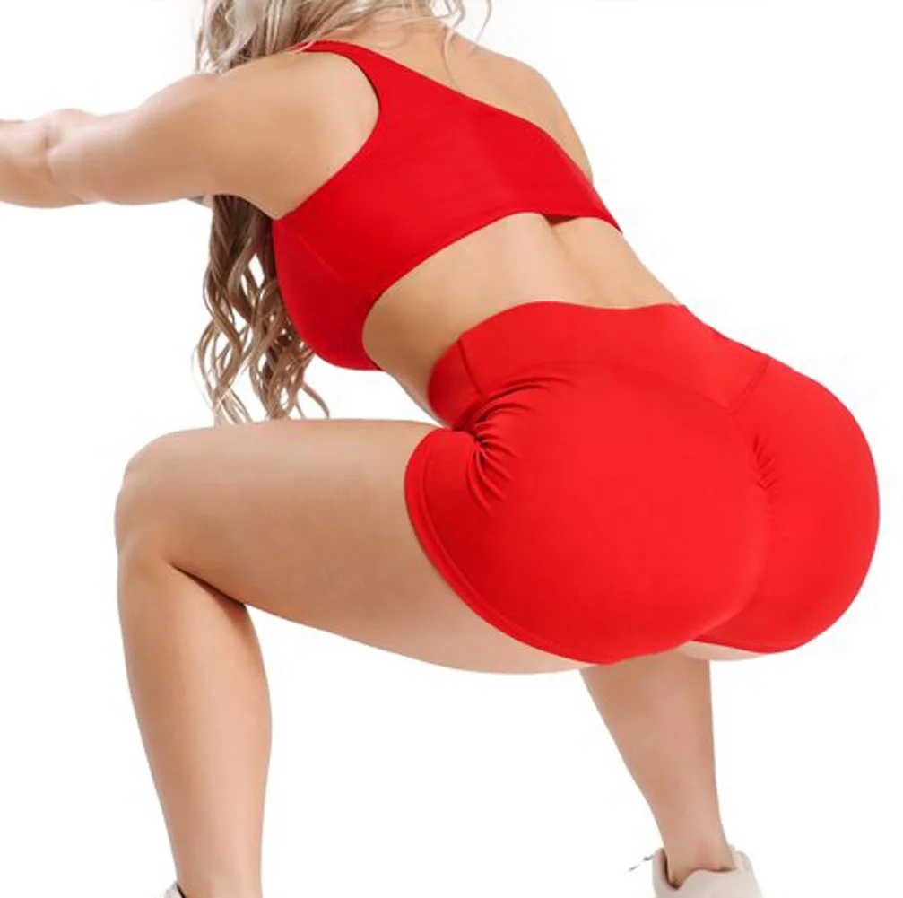 High Quality Running New Design Manufacturer Spandex / Polyester Compression Exercise Shorts long waist Sportswear