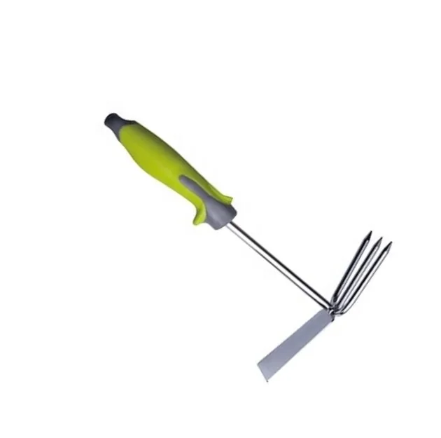 (PC-107P-C) Hot Sale 2-Colored Plastic Handle Steel Hoe Weeding And 3 Prong Fork