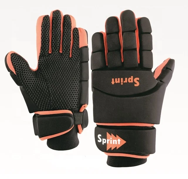 Left Hand Field Hockey Gloves / Customized Ice Hockey Indoor Gloves Poly Bag Acceptable