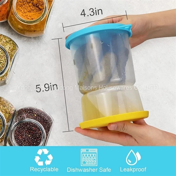 Maisons New Arrival Kitchen Storage Leak-proof Pickle and Olives Canning Jar Container with Strainer