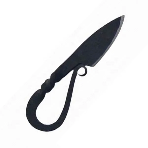 Hot Selling Hand Forged Carbon Steel Small Viking Neck Knife, Belt Knife , Skinner Knife Comes With Cow Skin Leather Scabbard