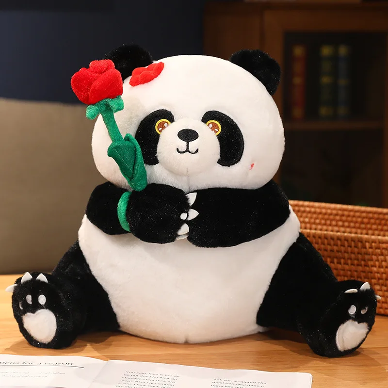 Cute Cartoon Panda Kawaii Plushie Sleeping Pillow Bag Keychain Hanging Gift for Girls Stuffed Animal Toys