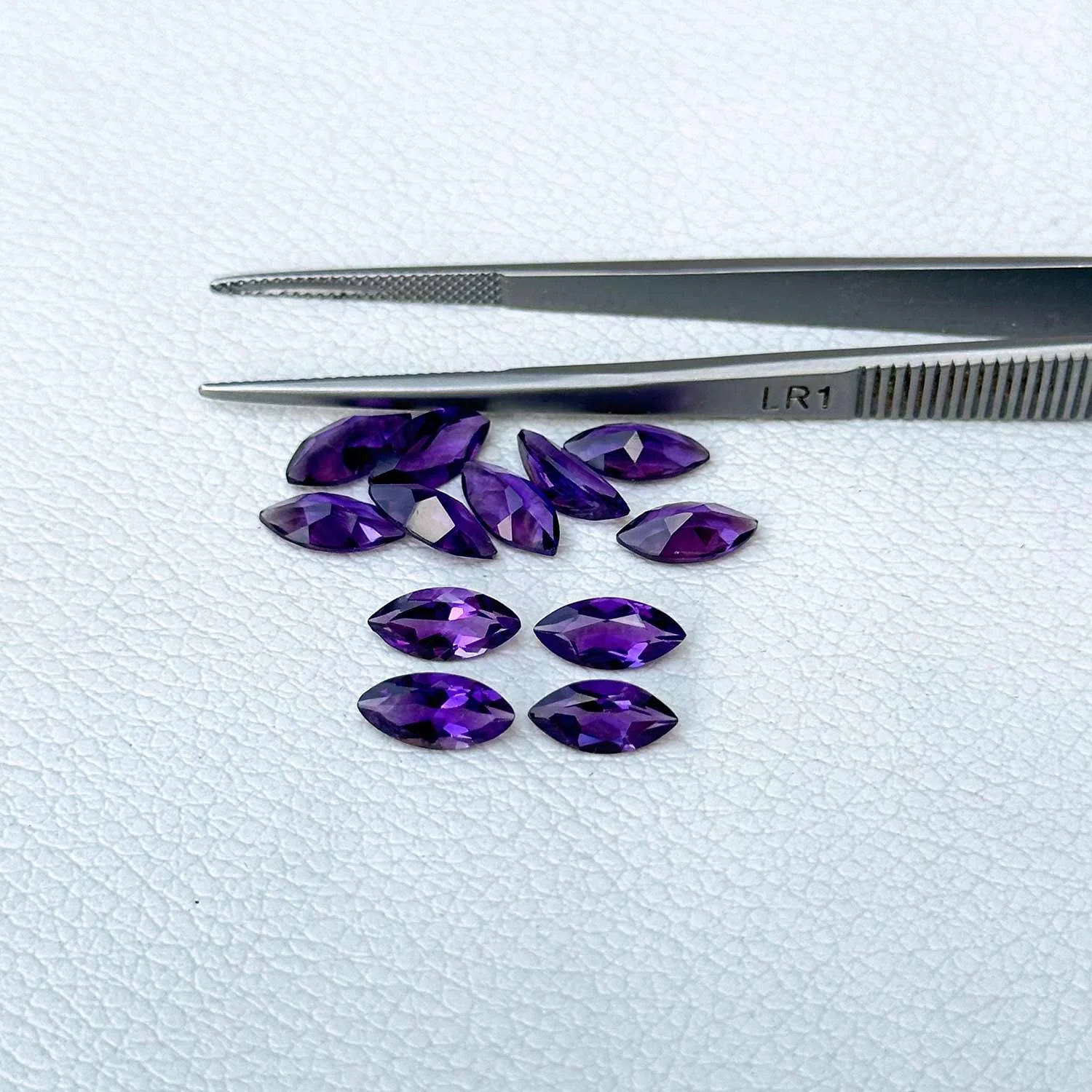 Natural African Amethyst Faceted Marquise Cut 5mmx10mm Calibrated Amethyst Gemstone Factory Price Semi Precious Polished Stones
