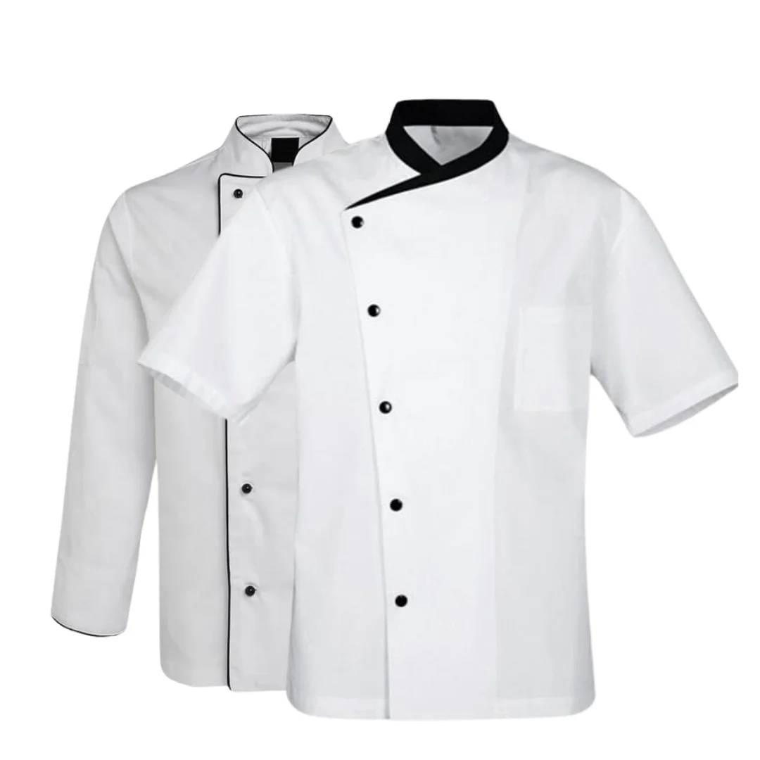 SPECIAL OFFER chef uniform cooking wear summer chef uniform clothing white/black modern durable - FMF uniform - LOW MOQ