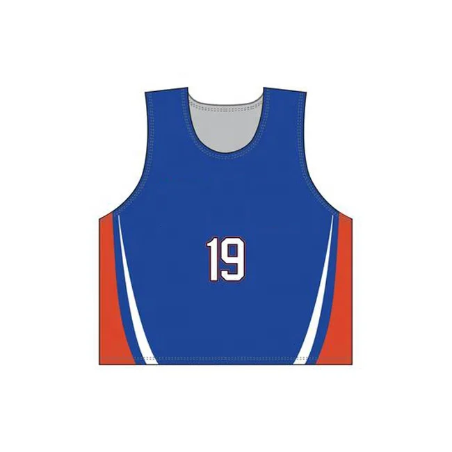 Custom Youth Training Numbered Jersey Printed Lacrosse Reversible Pinnies