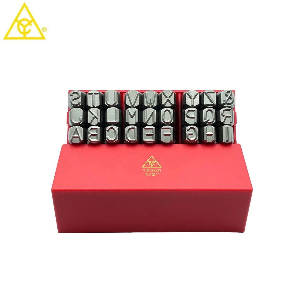 High quality 12mm capital letter metal punch stamps metal stamp punch for industrial