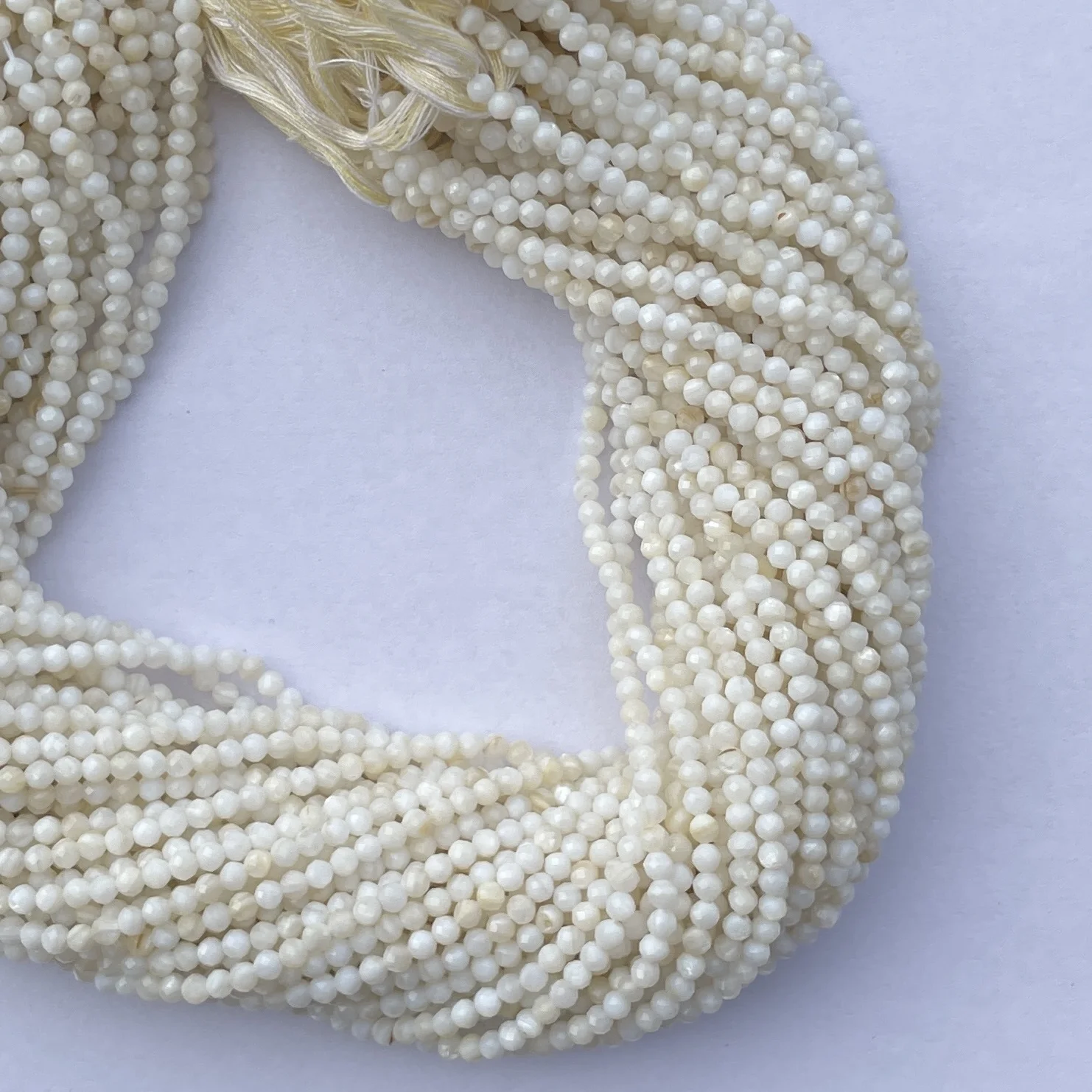 2mm, 3mm Natural Micro Mother of Pearl Faceted Gemstone Beads Strand For Jewelry Making From Stones Supplier Buy Now Online