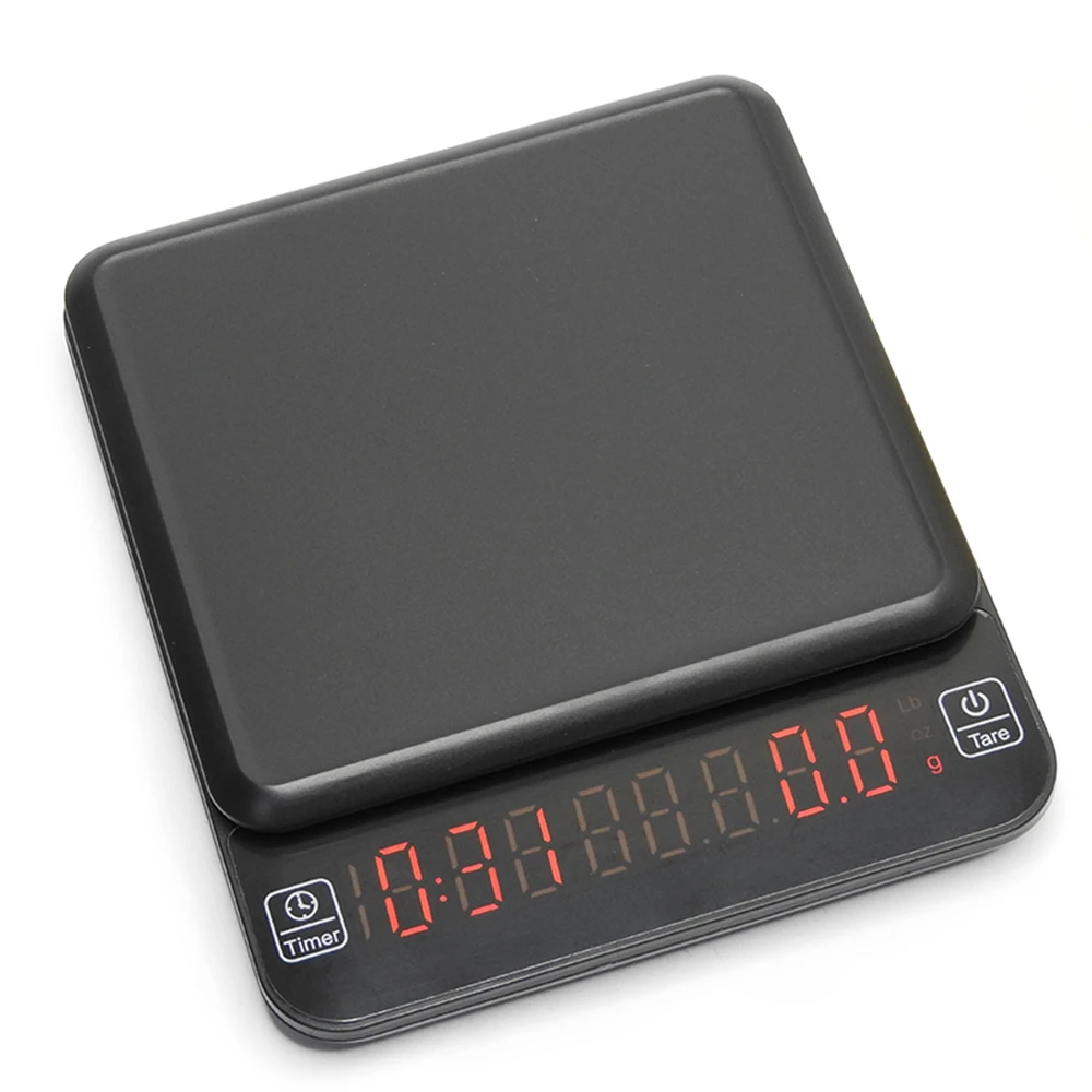 Portable kitchen electronic weight Scale 3kg/0.1g rechargeable small coffee scale with Auto-Timer