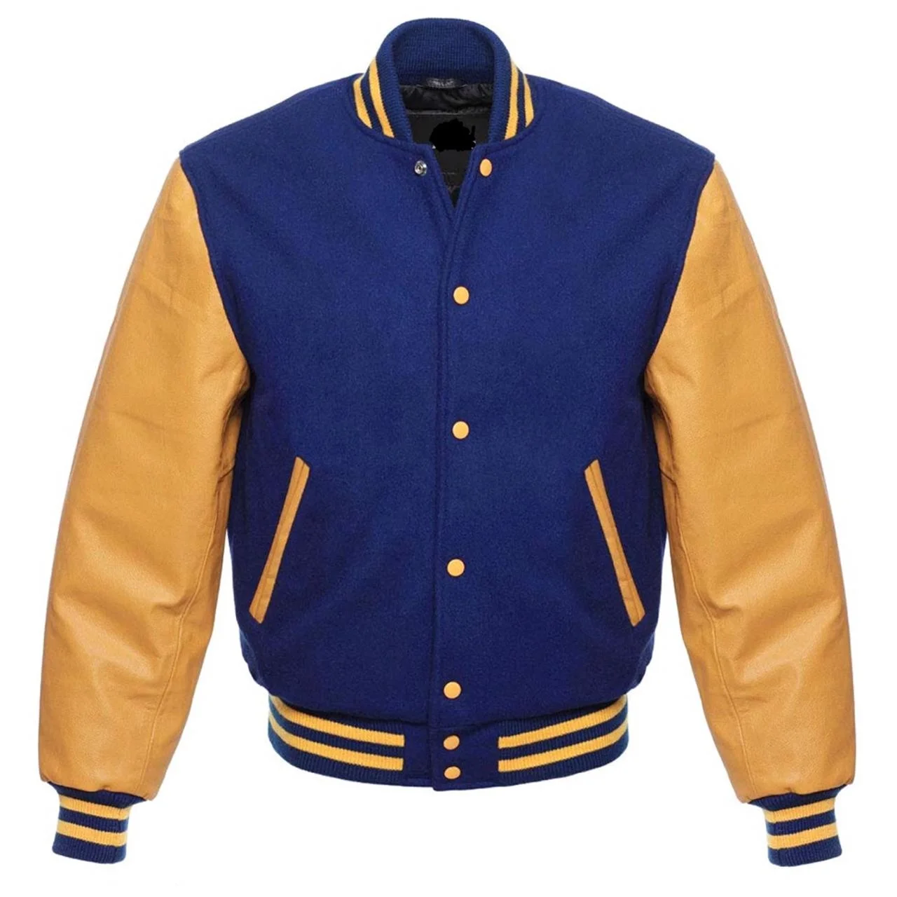 Letterman школьная куртка для бейсбола из натуральной кожи с рукавами и шерстью 35 цвета на выбор синяя шерстяная белая кожаная