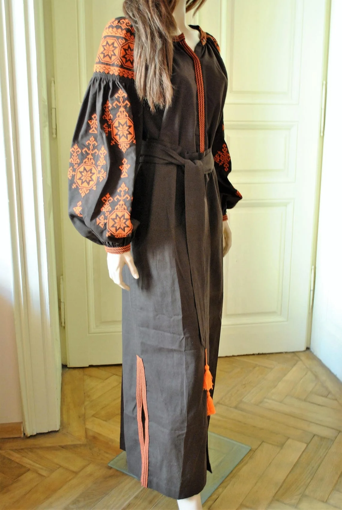 New Designs Knitted Midi Elegant Casual long sleeves casual wear tunic maxi Women Split Dress