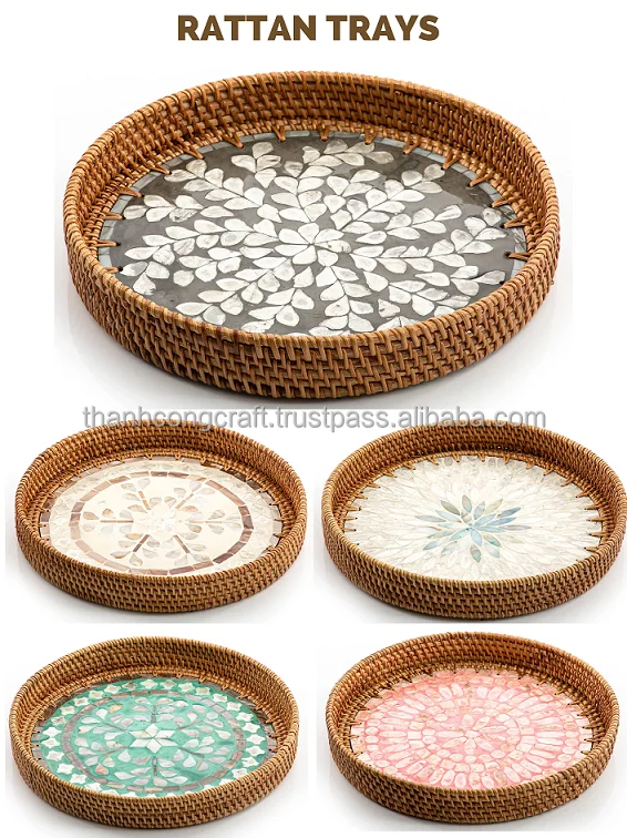 Mother of pearl tray with acrylic cover gorgeous Ramadan Eid gifts Mubarak Serving Platters & Trays