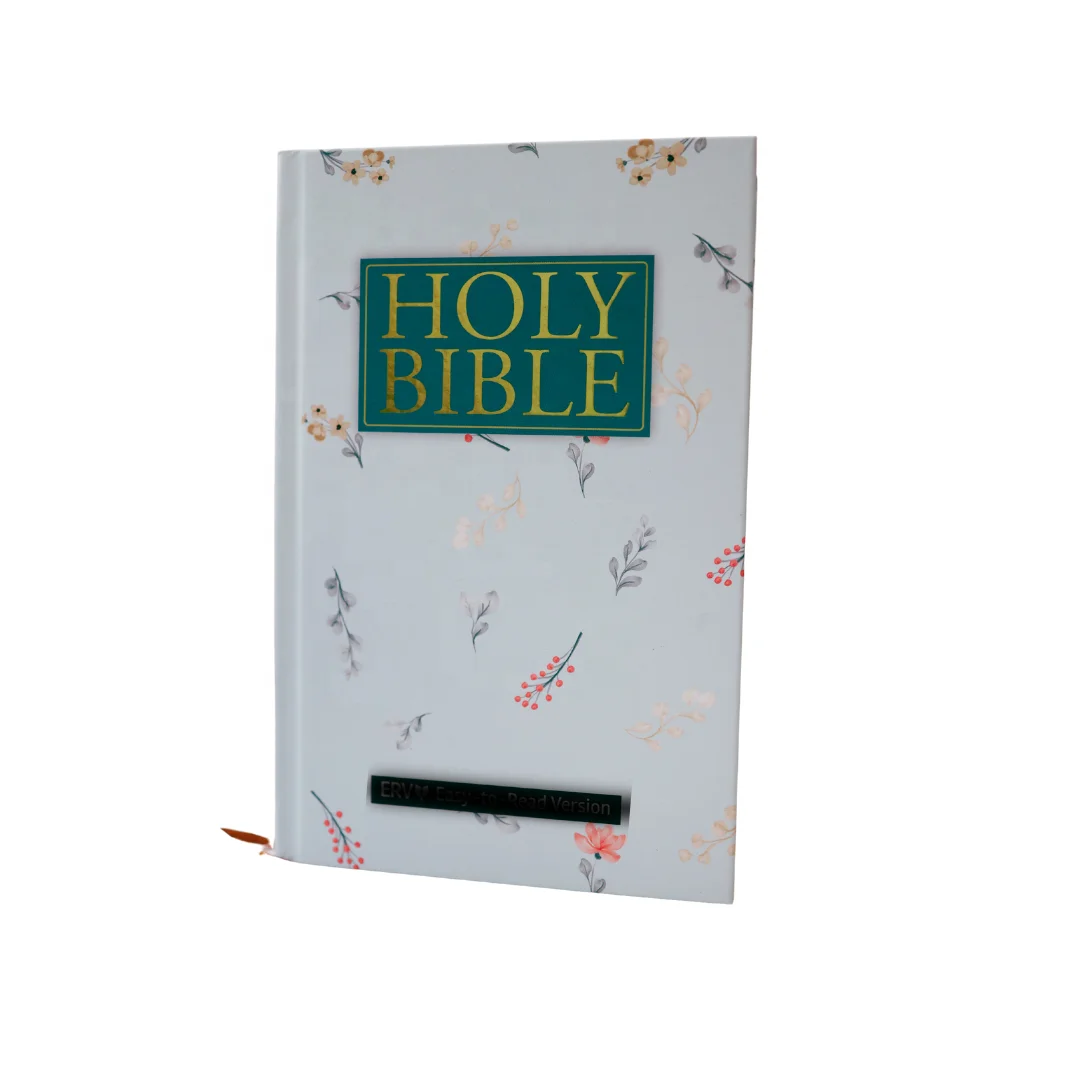 2024 Custom Hardcover Bible Book Cover Printing Hot Sale Good Leather Cover Spanish English Holy Bible Printing