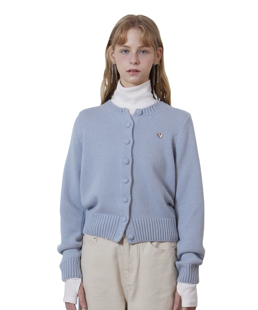 Trending Products 2024 New Arrivals Wholesale Clothes SNUG. U Love Cashmere Wool Knit Cardigan_SKY S|m Korean Fashion