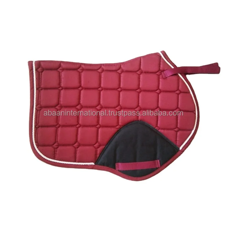 Top Selling Equestrian Custom Satin Fabric English Dressage Saddle Pad Blue Horse Riding Pad AVailable in wholesale price