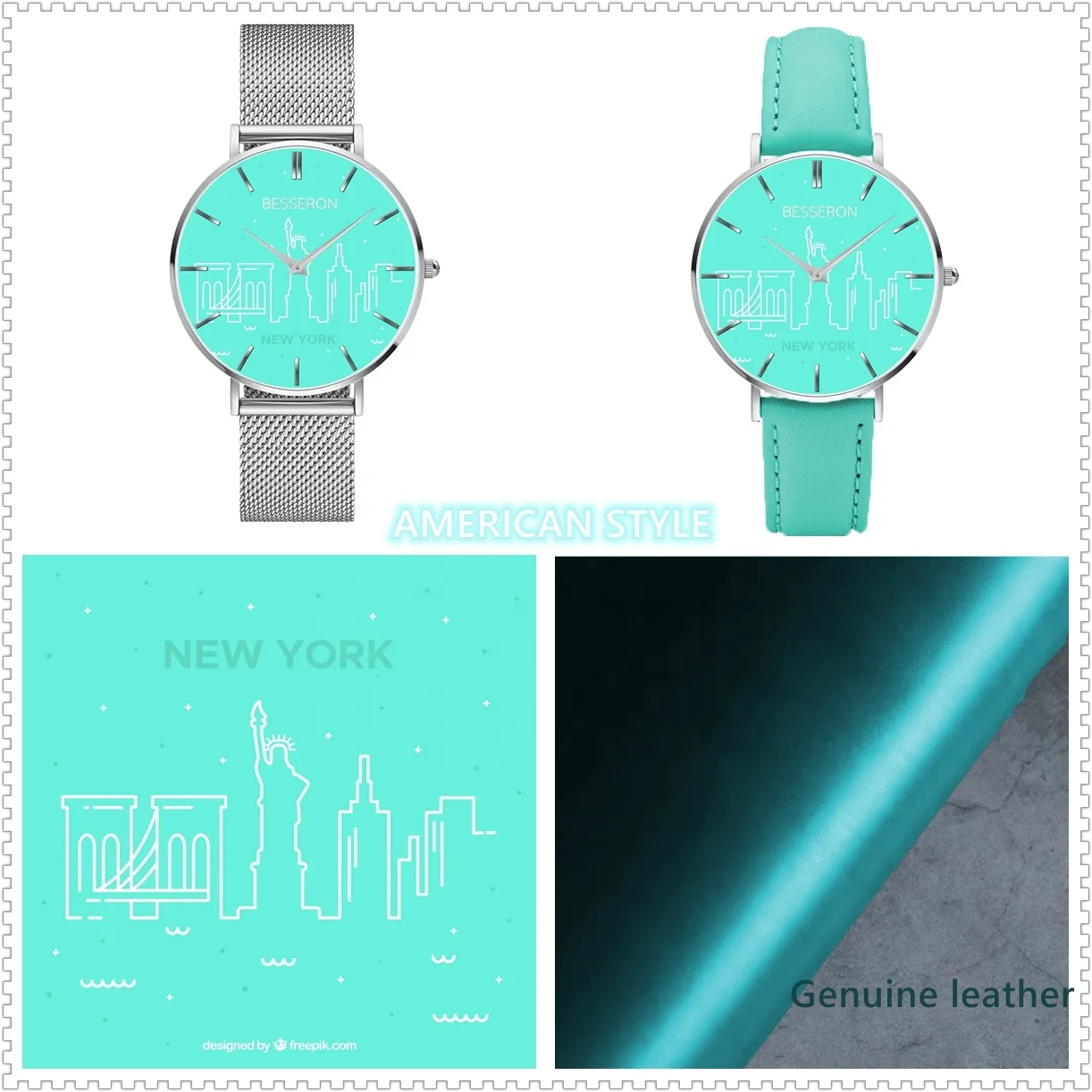 COEM Private Label Three-Hand Stainless Steel Watch Easy Reader Fluorescent Green Quartz Watch Custom Logo USA People Watch