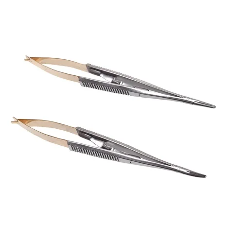 
1 Pcs Surgical Dental Orthodontic Implant Castroviejo Needle Holders 14cm CE Tool / Straight / Curved for choose 