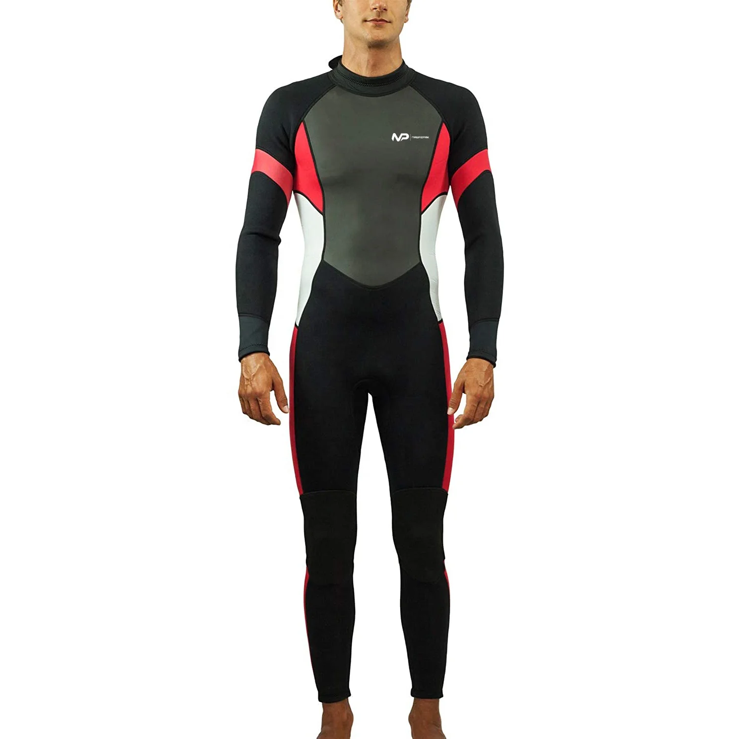 
Full Wetsuit for Men Neoprene Shark Skin Chest Panel Super Stretch Neck Cuffs 