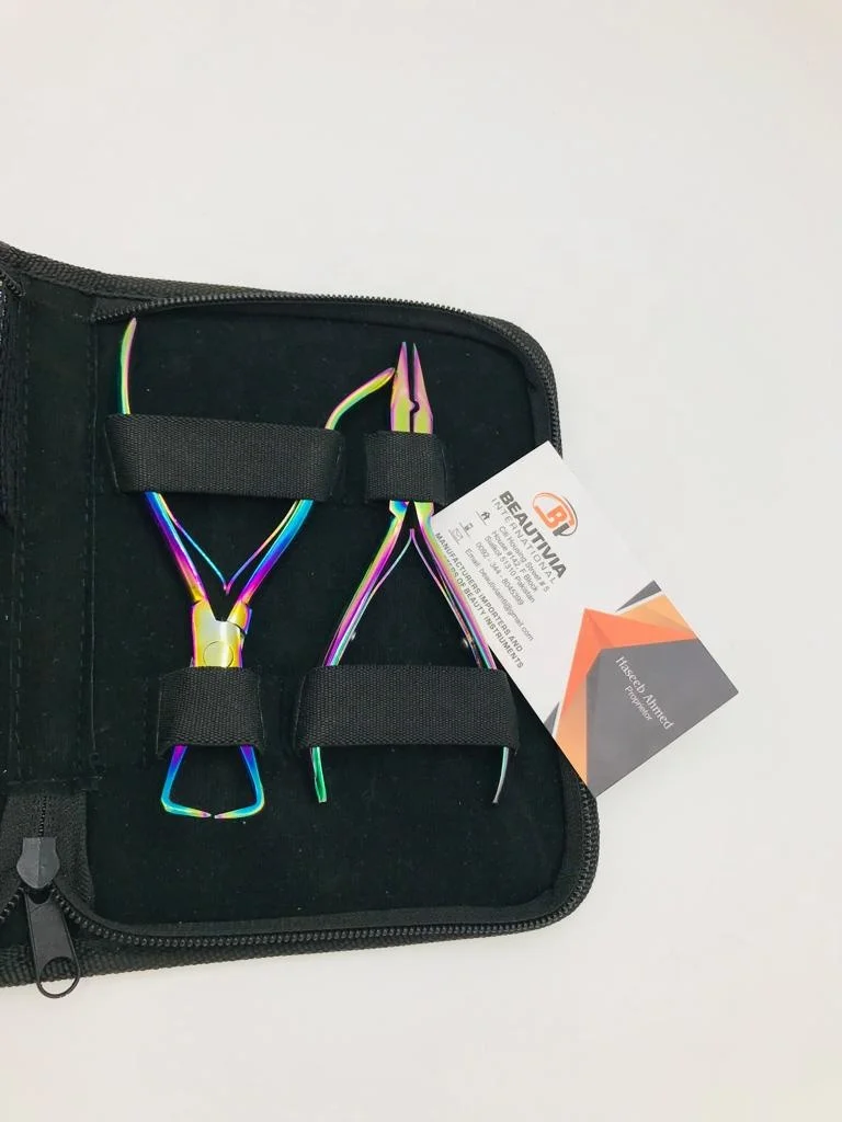 Rainbow Plasma Sustainable Steel Custom Logo Hair Extension Plier Tools Kit Micro Link Glue & Keratin with Strong Hold Hair Extensions