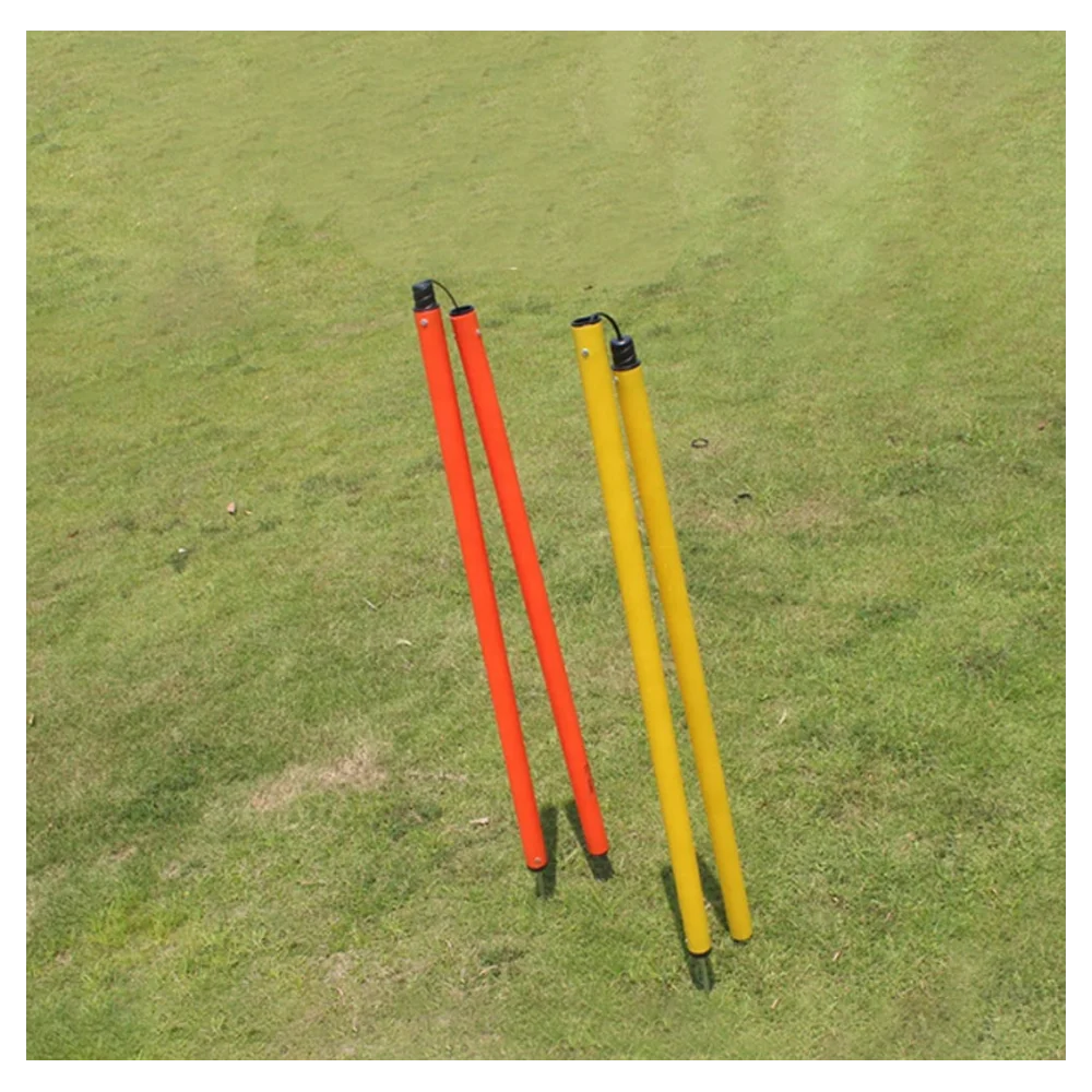 1m,1.5m ABS soccer training equipment slalom pole with dome base or spike base indoor outdoor pole set