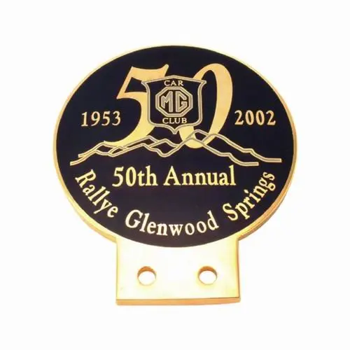 custom made soft enamel chrome metal car grill medallion