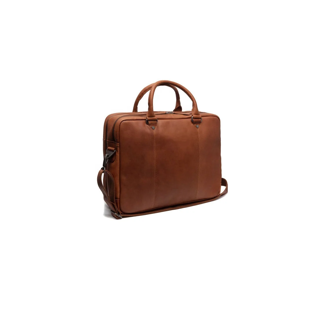 Latest luxury design factory custom Leather Men Handbag Zipper Large Capacity Laptop Bag Black Brown Business Briefcases