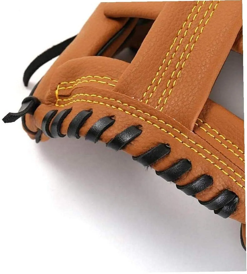 Бейсбольные перчатки высшего качества прочные из искусственной кожи для Софтбола с левой стороны молодежи оптовая продажа бейсбольные коричневого цвета