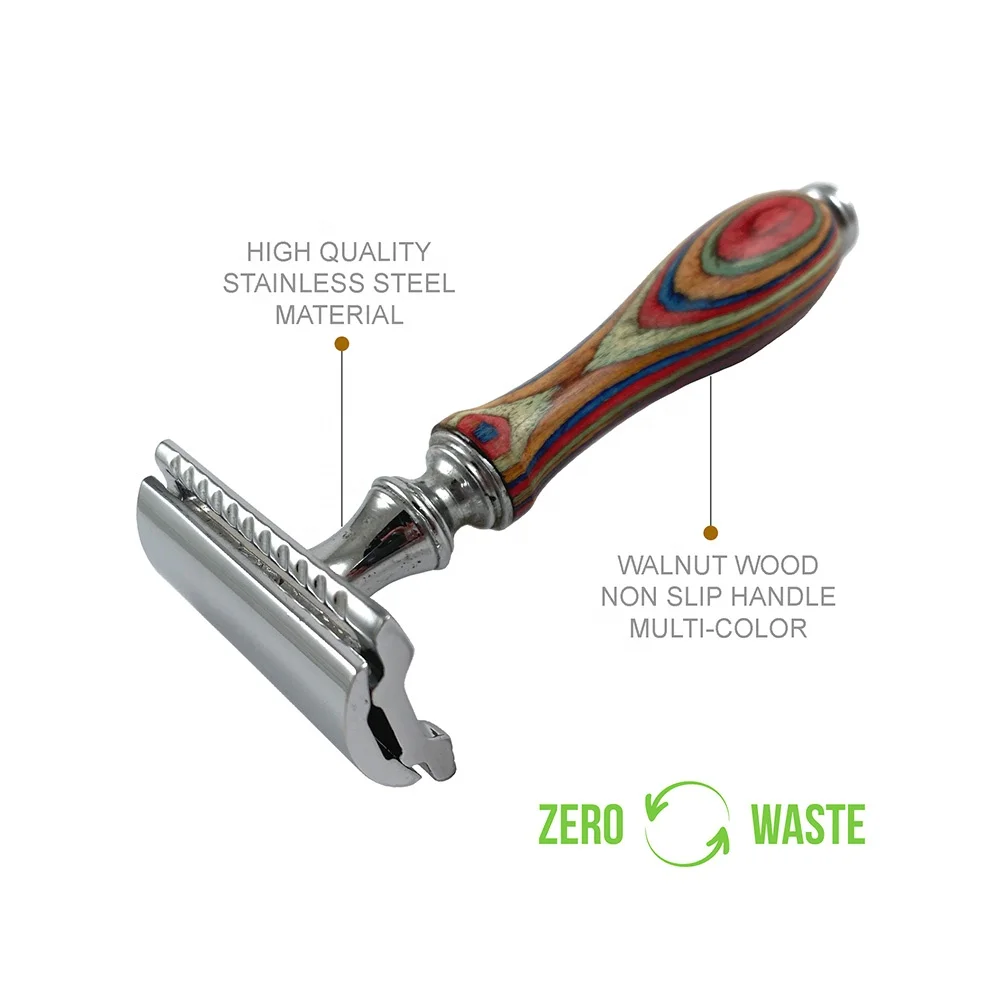 EXTRA HEAVY DUTY Multi colour Mens Double Edge Adjustable New Classic Shaving Safety Razor