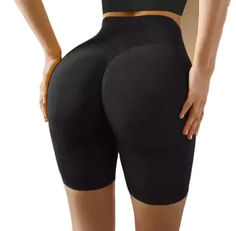 Solid Black Biker Shorts Women Summer Vintage White Solid Skinny Sexy Cotton Elastic High Waisted Shorts