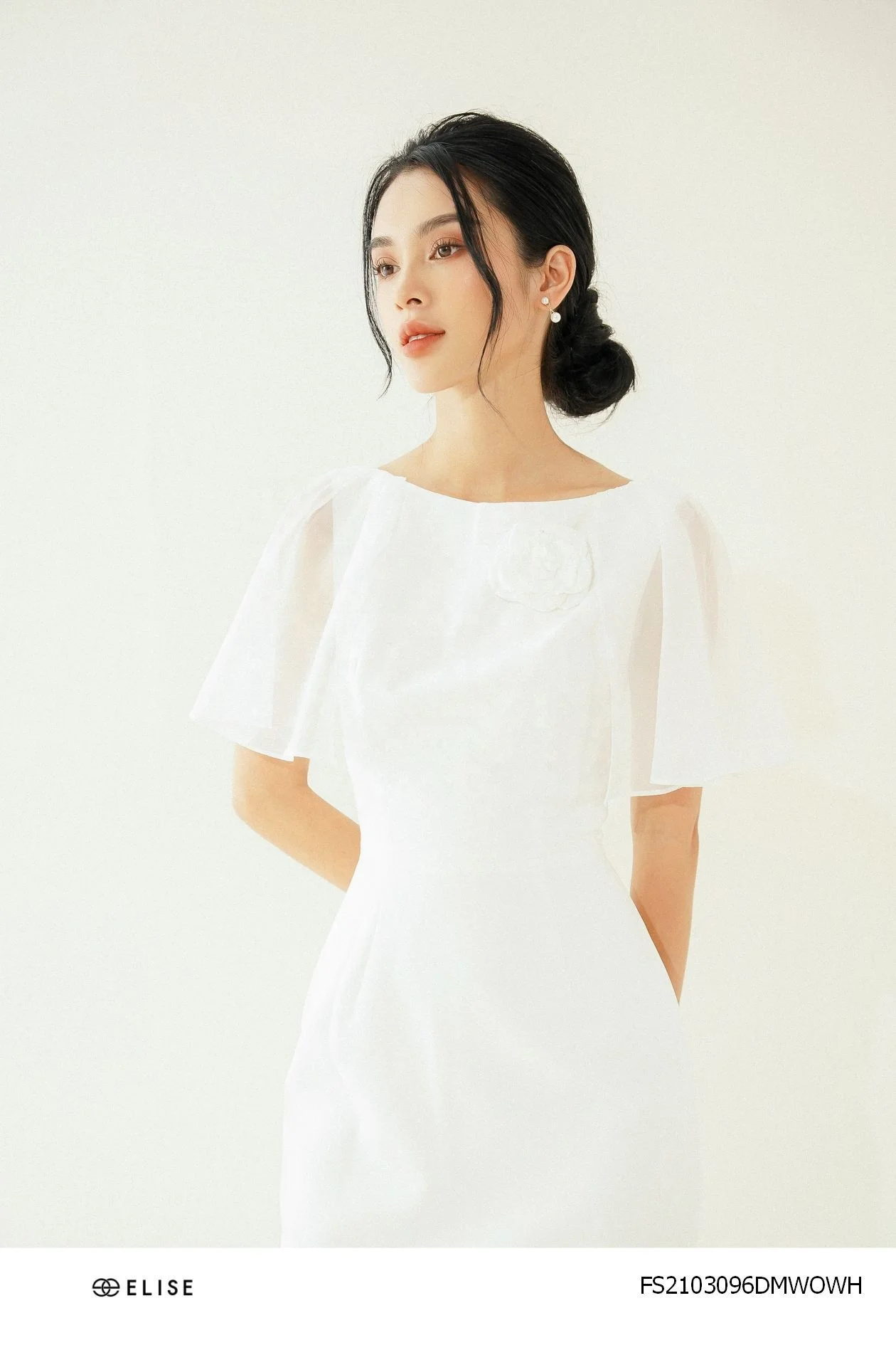 Elegant Trend High Quality Fashion Ladies Best Seller Mixed Silk White Dress 2021 Women