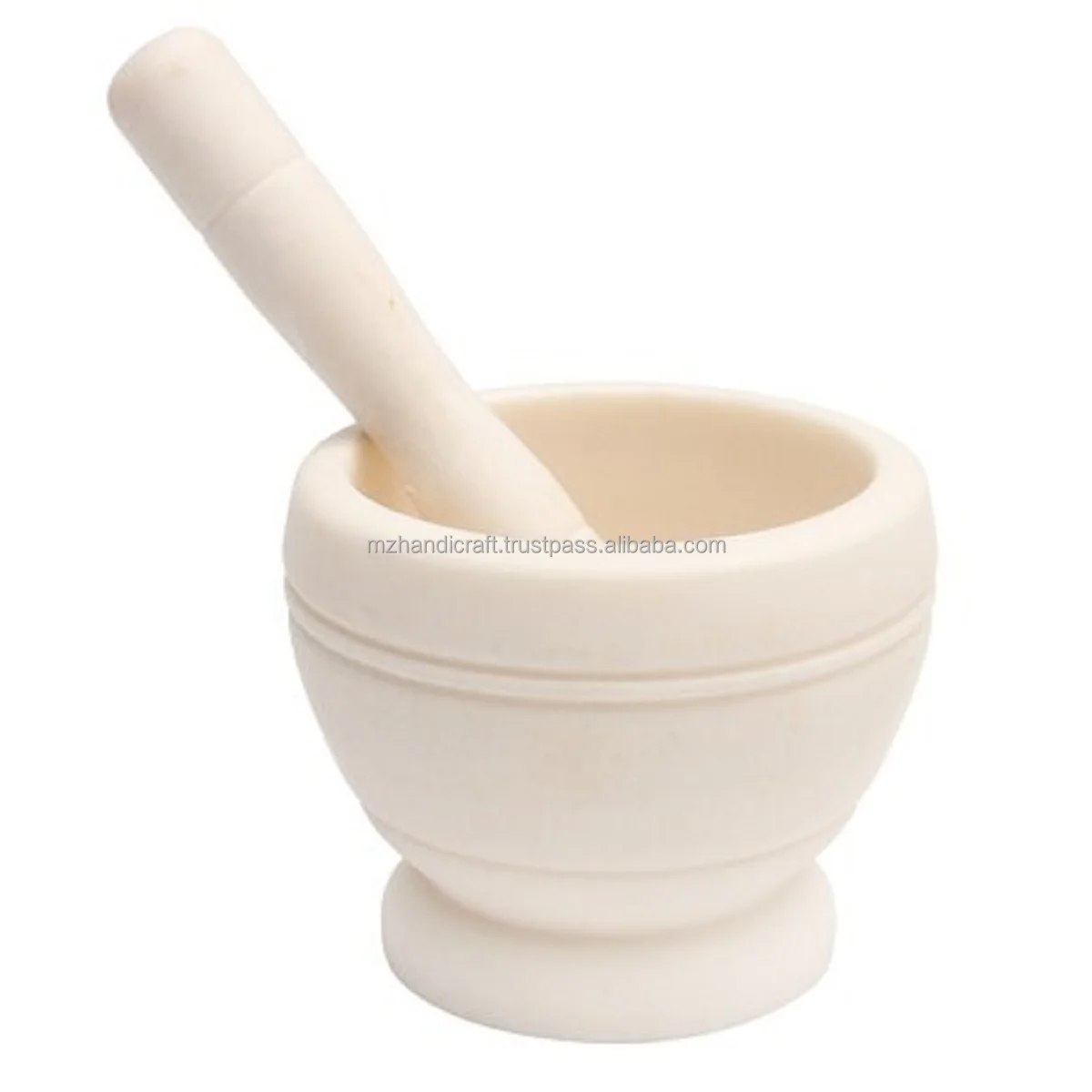 New design White Granite Mortars And Pestles  Natural wooden  Mortars And Pestles