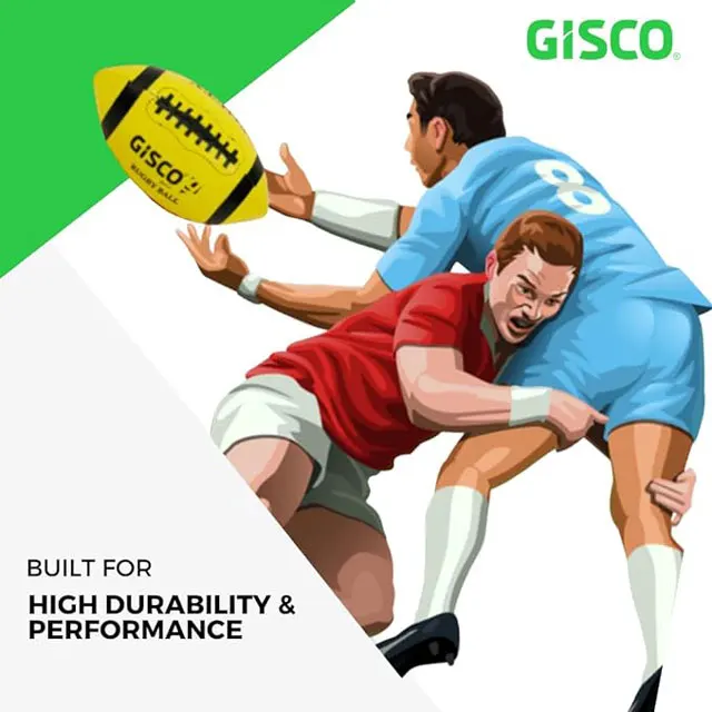 Size 5 Match Rugby ball fully hand sewn with long lasting grip and with bladder for professional use