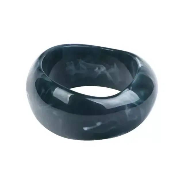 Handcrafted Indian Black Shaded Resin Bangle Fine Jewelry Bracelets Charm Bangles Fashion Simple Style Jewelry Resin Bangle