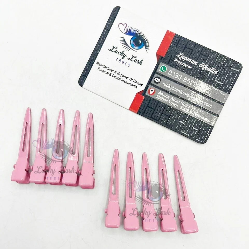 Clips & C Shape Hair Weave Needle In Pink Color Brazilian Hair Weft Extension Weaving Type Curved Thread Sewing Styling Tools