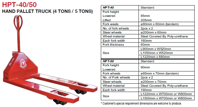 3 tons Heavy duty off Road manual hydraulic hand pallet truck fork lifter
