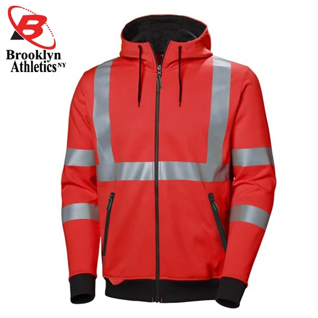 Hi Vis Hoodies are hooded sweatshirts with reflectivity available  Men Work Reflector tape hoodie
